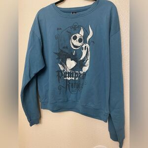 Disney's Nightmare Before Christmas Jack & Zero Pumpkin King Sweatshirt teal XL